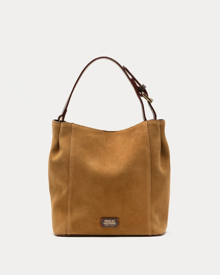 June Suede Leather Bag Chestnut