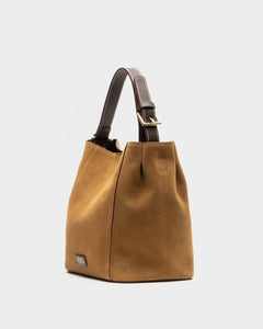 June Suede Leather Bag Chestnut