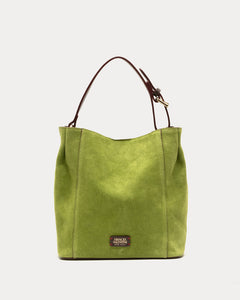 June Suede Leather Bag Green