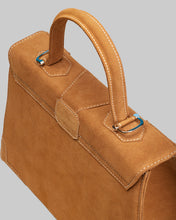 Load image into Gallery viewer, Marquise Paris Tulip Top Handle Shoulder Bag Gold Suede
