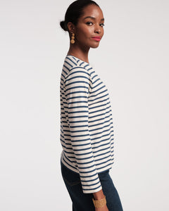 Long Sleeve Pima Striped Top