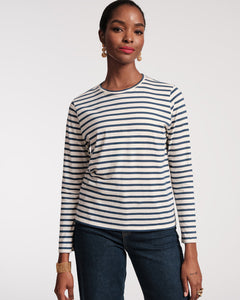 Long Sleeve Pima Striped Top