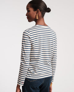 Long Sleeve Pima Striped Top