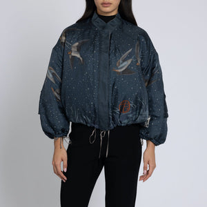 The Lunar Leopard Silk Reversible Bomber Jacket