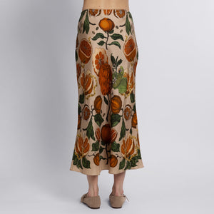 Oranges & Lemons Silk Bias Skirt