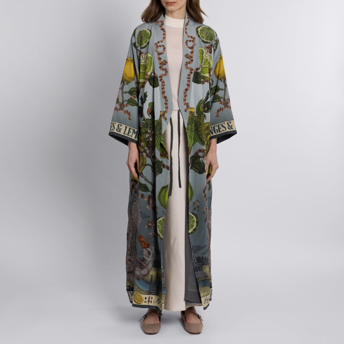 Oranges & Lemons Loose Silk Robe – McCulley's