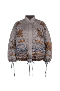 Secrets of the Bison Silk Reversible Bomber Jacket