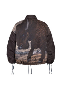 Secrets of the Bison Silk Reversible Bomber Jacket
