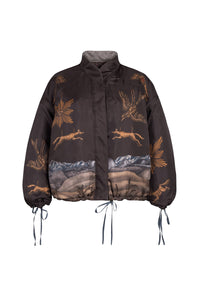 Secrets of the Bison Silk Reversible Bomber Jacket
