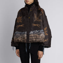 Load image into Gallery viewer, Secrets of the Bison Silk Reversible Bomber Jacket
