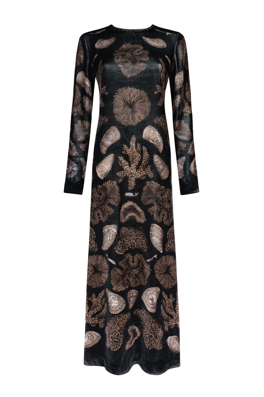 The Scrimshaw Skeleton Silk Velvet Dress McCulley's The Scrimshaw Skeleton Silk Velvet Dress McCulley's
