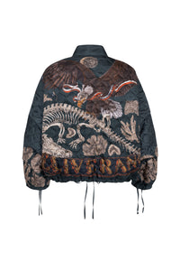 The Scrimshaw Skeleton Silk Reversible Bomber Jacket