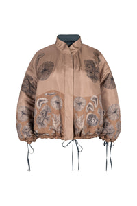 The Scrimshaw Skeleton Silk Reversible Bomber Jacket