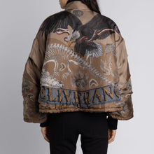 Load image into Gallery viewer, The Scrimshaw Skeleton Silk Reversible Bomber Jacket
