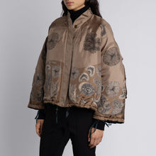 Load image into Gallery viewer, The Scrimshaw Skeleton Silk Reversible Bomber Jacket
