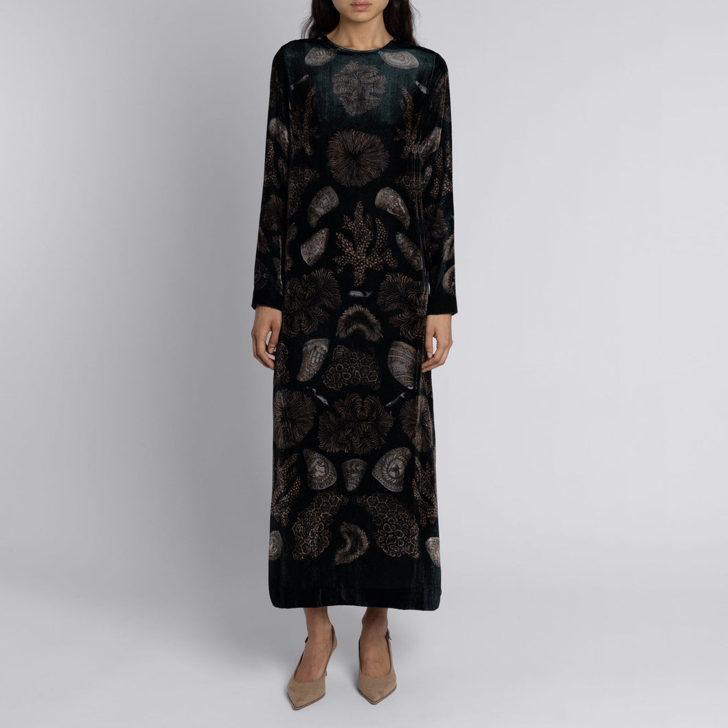 The Scrimshaw Skeleton Silk Velvet Dress PRE-ORDER NOW