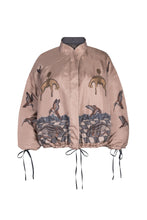 Load image into Gallery viewer, The Wolf You Feed Silk Reversible Bomber Jacket

