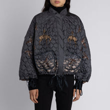 Load image into Gallery viewer, The Wolf You Feed Silk Reversible Bomber Jacket
