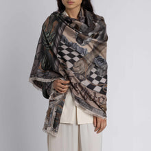 Load image into Gallery viewer, The Wolf You Feed Rectangular Silk Scarf
