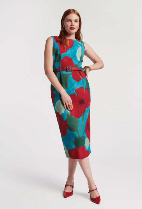 Audrey Belted Midi-Dress