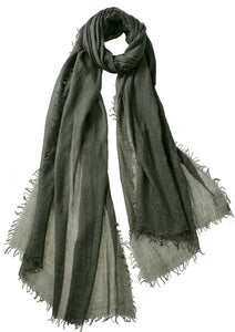 Alta Cashmere Featherweight Scarf - Blues & Greens