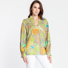 Load image into Gallery viewer, Billie Long Sleeve Luxe Linen Paisley Top
