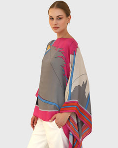 Agatha Cashmere Printed Poncho