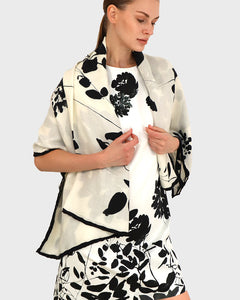 Ortensia Printed Cashmere Poncho