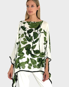 Ortensia Printed Cashmere Poncho