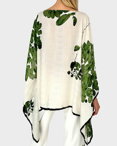 Ortensia Printed Cashmere Poncho