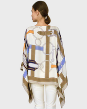 Load image into Gallery viewer, Siena Saddle Cashmere Printed Poncho
