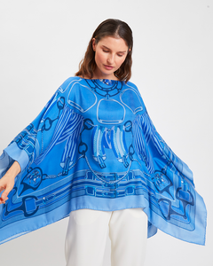 Stirrups Cashmere Printed Poncho