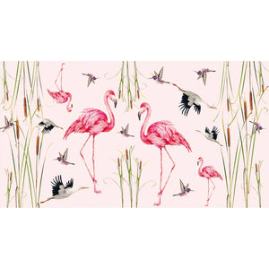 Flamingo Handprinted Cashmere Scarf