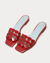 Load image into Gallery viewer, Heart Slide Flat Red Patent
