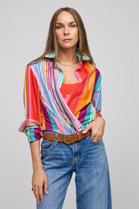 Halsey Long Sleeve Stripe Blouse