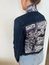 Load image into Gallery viewer, Navy Toile on Dark Denim

