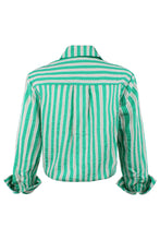 Load image into Gallery viewer, Sloan Green Stripe 3/4 Sleeve Shirt
