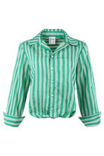 Load image into Gallery viewer, Sloan Green Stripe 3/4 Sleeve Shirt
