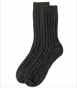 Men's Cashmere Ribbed Socks