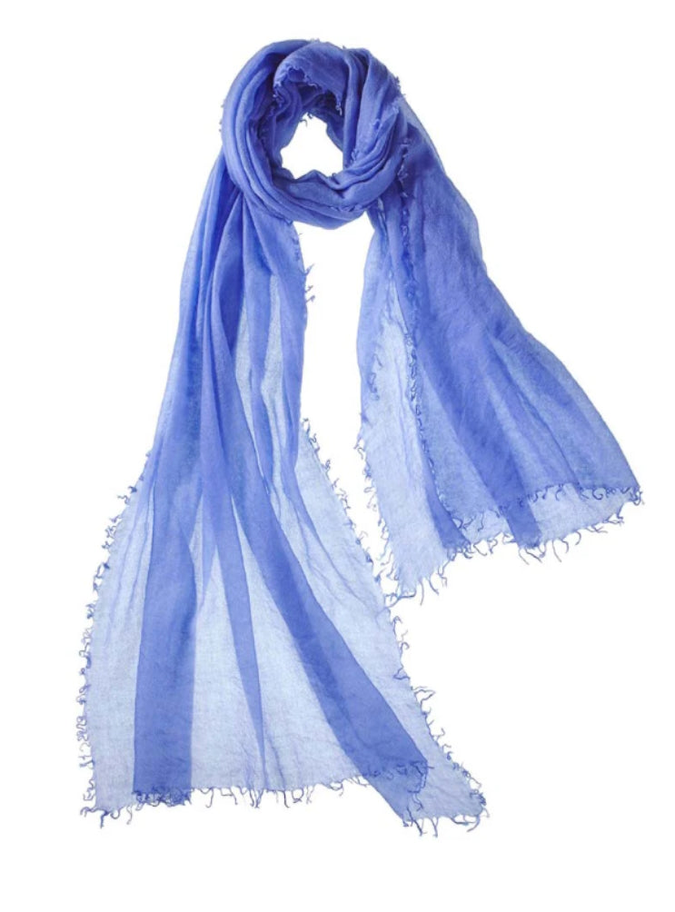 Alta Cashmere Featherweight Scarf - Blues & Greens