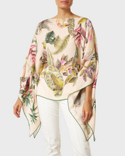 Load image into Gallery viewer, Cashmere Printed Poncho Pink Birds
