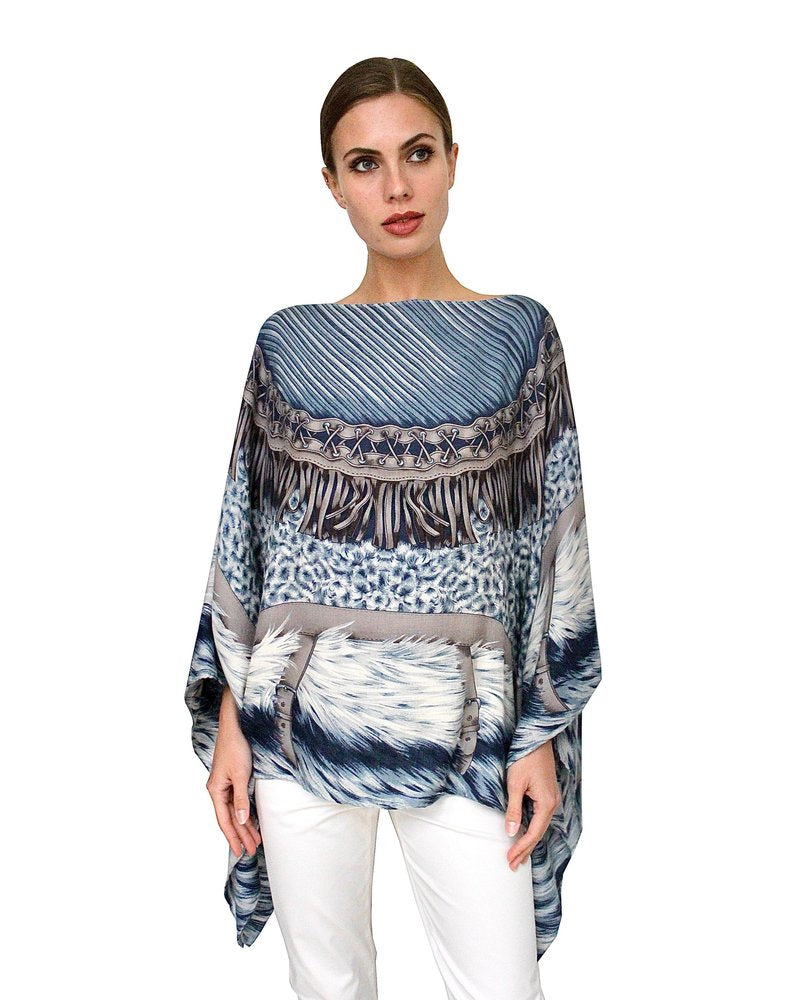 Feathers Cashmere Poncho