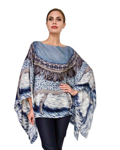 Feathers Cashmere Poncho