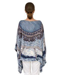 Feathers Cashmere Poncho