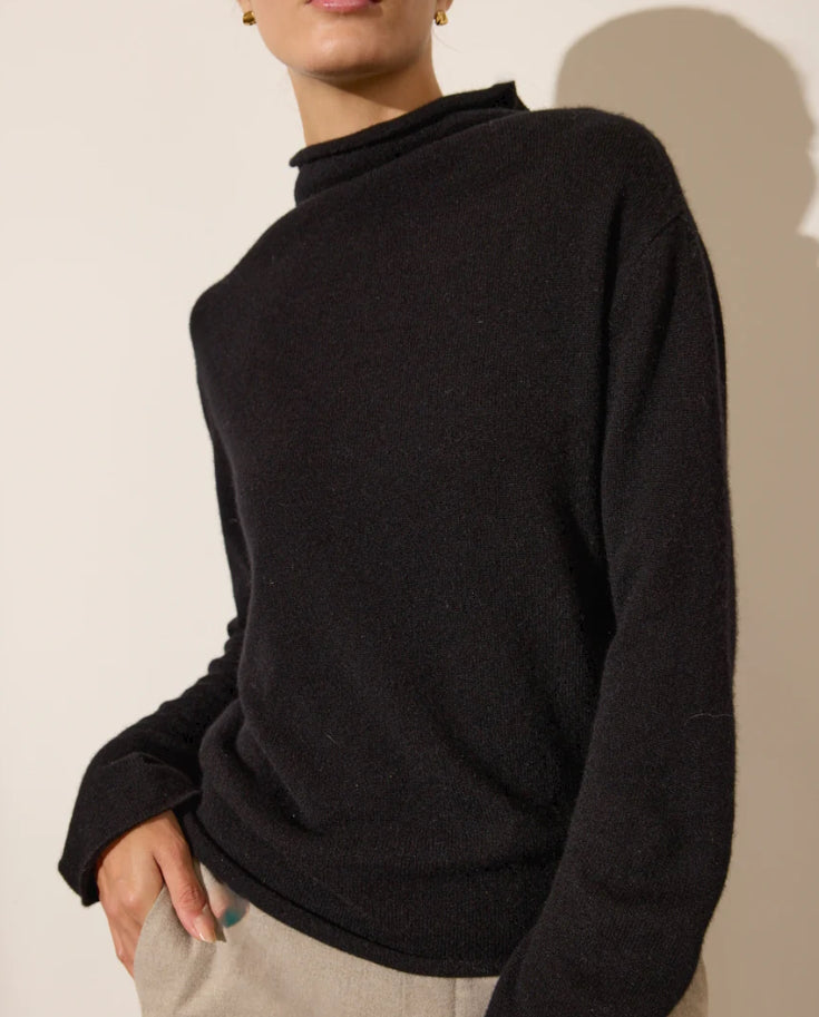 Rhone Relaxed Funnel Cashmere Sweater