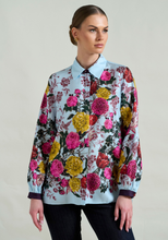 Load image into Gallery viewer, San Remo Blue Printed Silk Shirt

