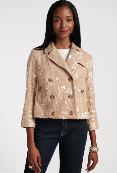 Sequin Moto Jacket