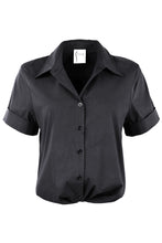 Load image into Gallery viewer, Alli Silky Poplin Twist-Hem Top
