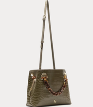 Load image into Gallery viewer, Skip Tote Croc Embossed Leather Bag
