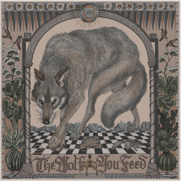 The Wolf You Feed Rectangular Silk Scarf PRE-ORDER NOW